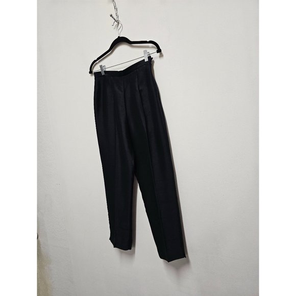 Josephine Chaus Collection 4 Petite Black Silk Trousers High Waist - Picture 3 of 7